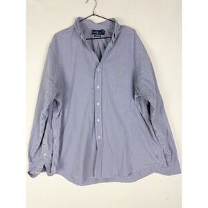 VTG Polo Ralph Lauren Shirt Mens 17..5 XL Gingham Classic Fit Cotton Button Down